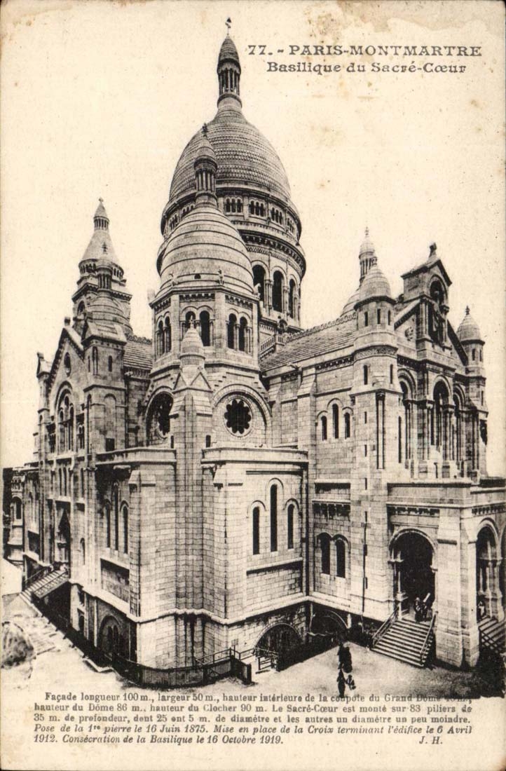 Paris CPA Montmartre Basilique du Sacre Coeur