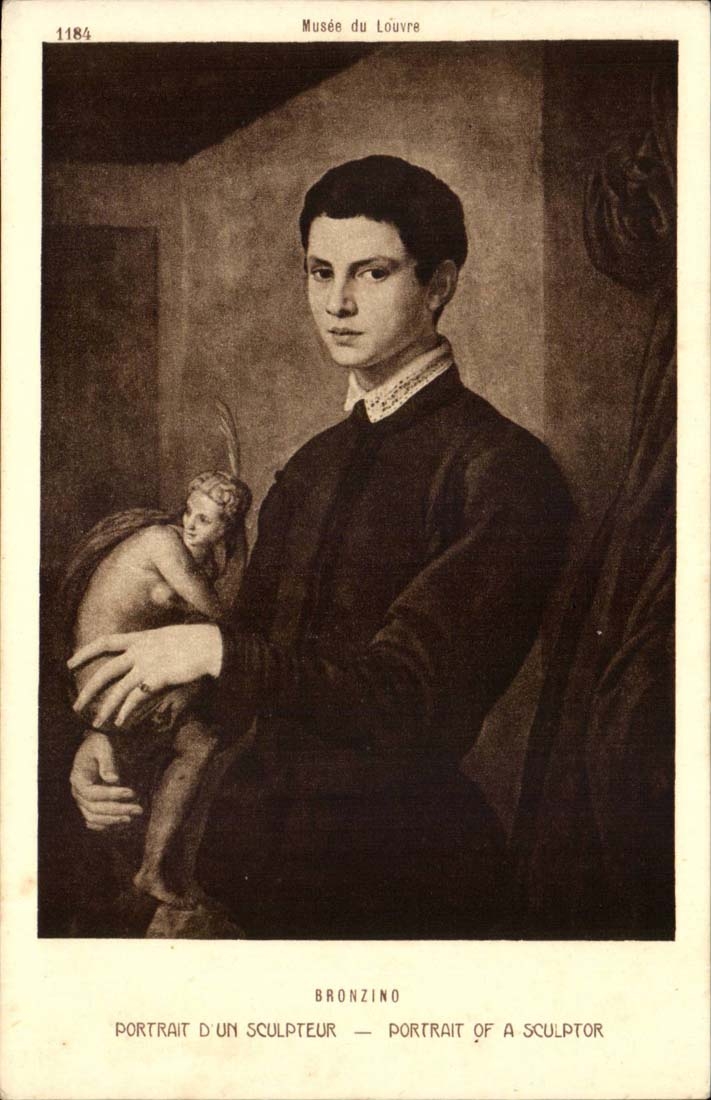 Museum Luftschlitz Bronzino CPA des Portraits eines Bildhauer-Bildhauers