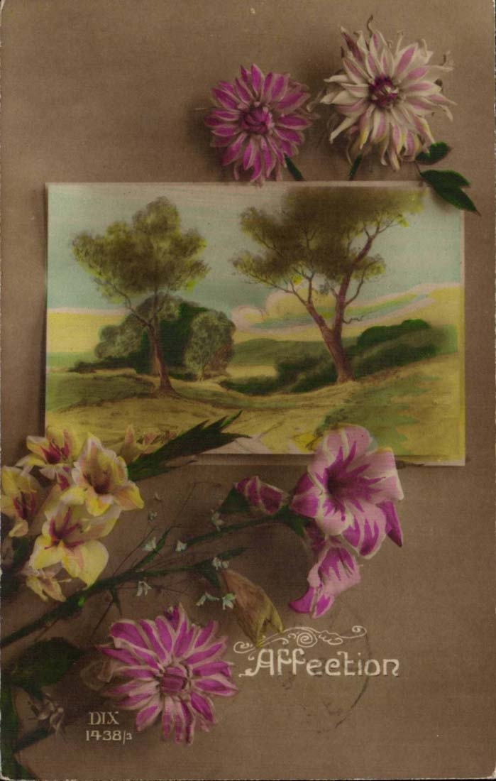 CPA Phantasie-Neigungs-Blumen