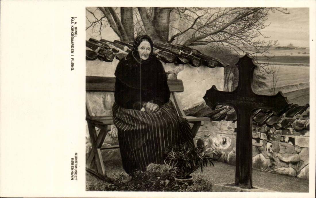 Kunste - Kunstmuseet - Kopenhagen Danemark konigliches Musee sind schones Kreuz alte Frau der Kunste - CPA