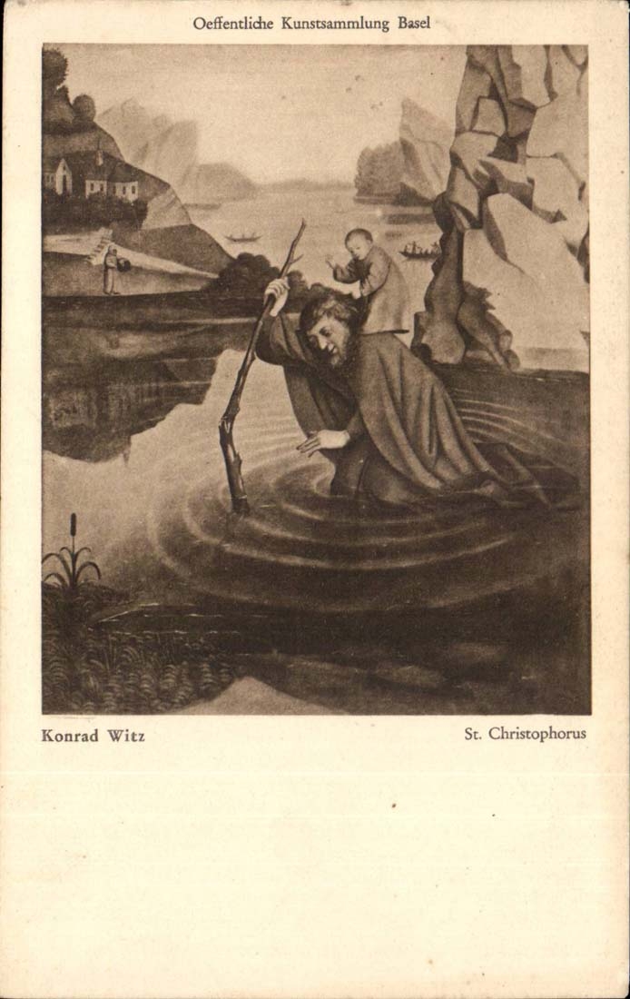 Basel - Suisse - Schweitz - Oeffentliche Kunstsammlung - Konrad Witz - St Christopharus - CPA