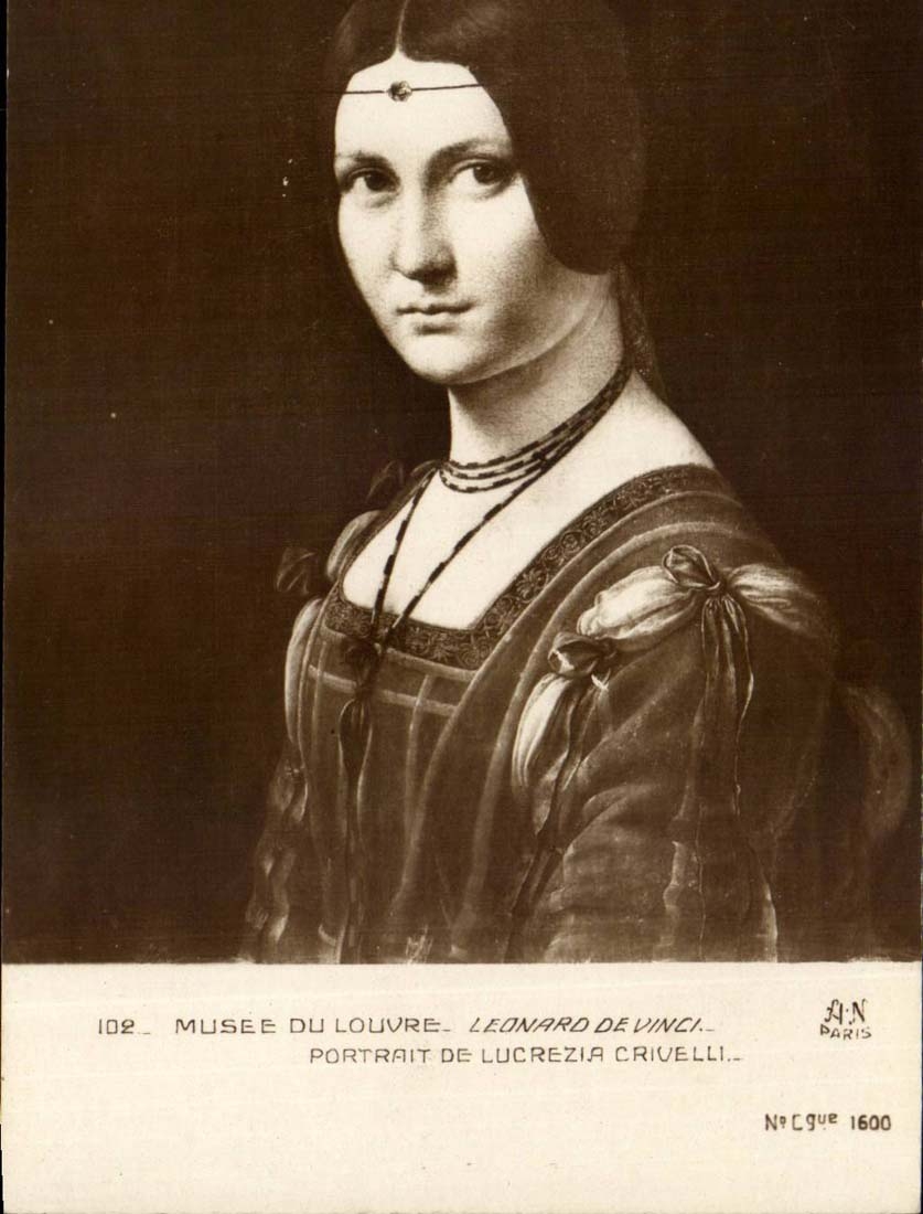 Paris 1 Museum Luftschlitz - Leonardo De Vinci - Portrait von Lucrezia Crivelli - CPA