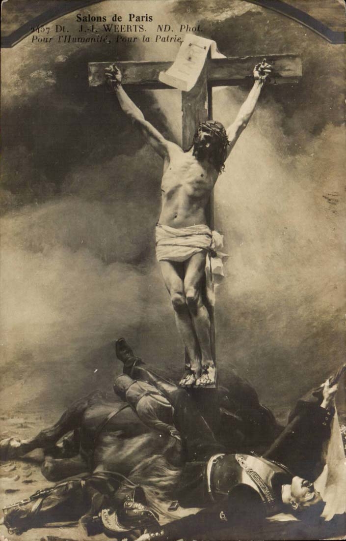 CPA Wohnzimmer von Paris eerts fur Menschlichkeit fur das Vaterland (Christ)