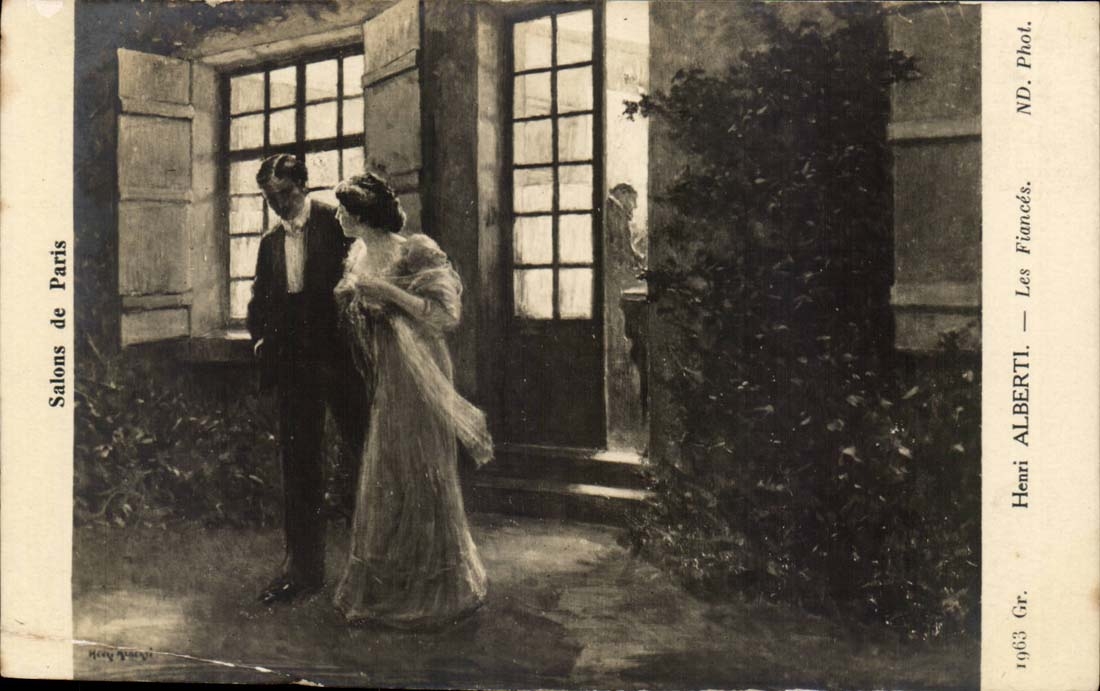 CPA Henri Alberti Versprechung in der Verbindung sie Salons von Paris