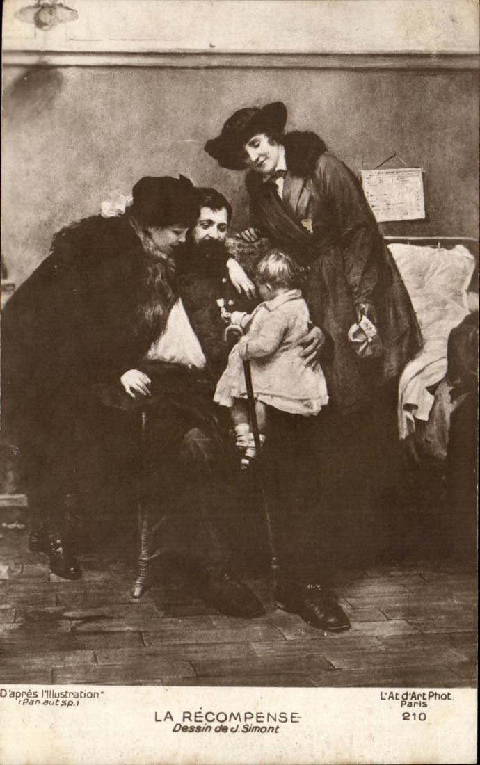 CPA entsprechend der Abbildung die Belohnung Zeichnung von J Simont