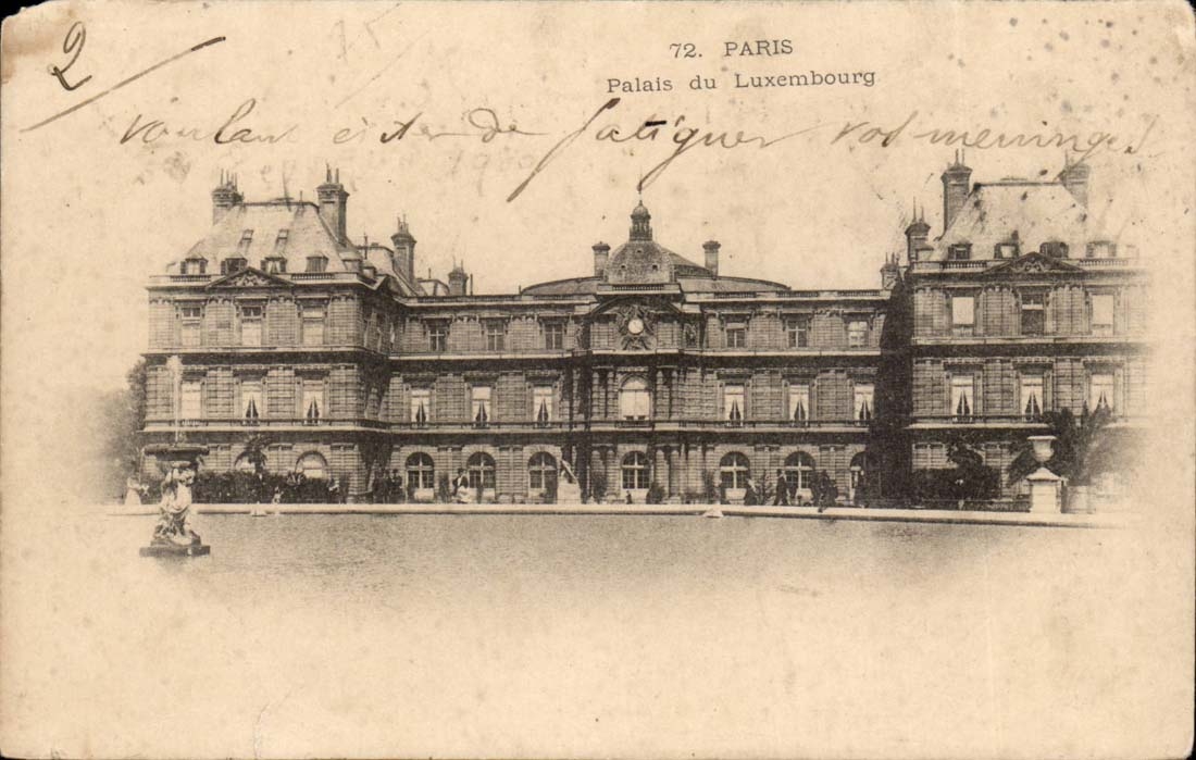 Paris - 6 - the garden of Luxembourg - the palate - CPA