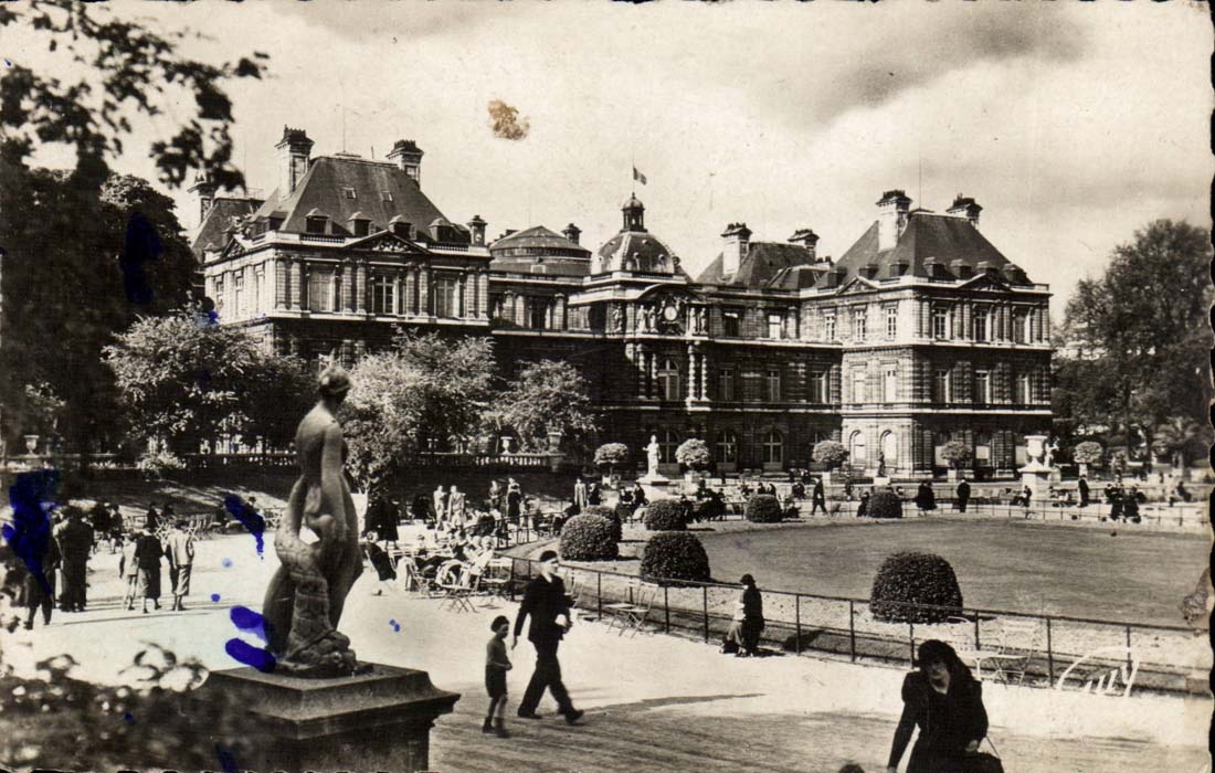 Paris - 6 - Garden and Palate of Luxembourg 1615 - 1620 - CPA