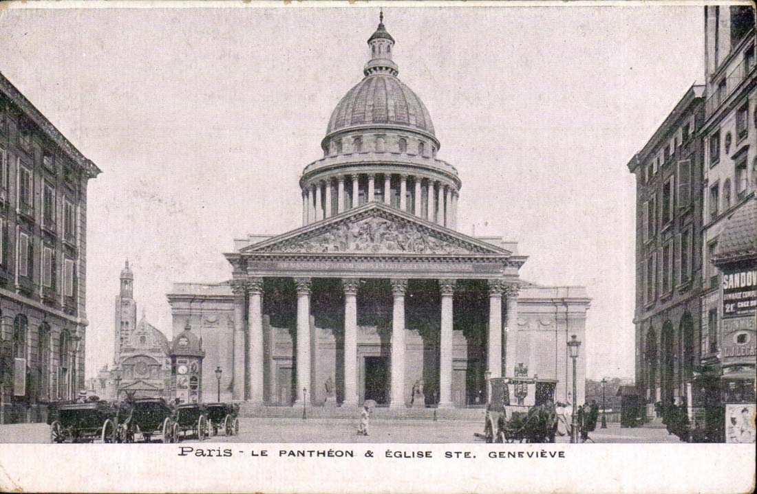 Paris - 5 - the Pantheon and the Church co Genevieve - CPA
