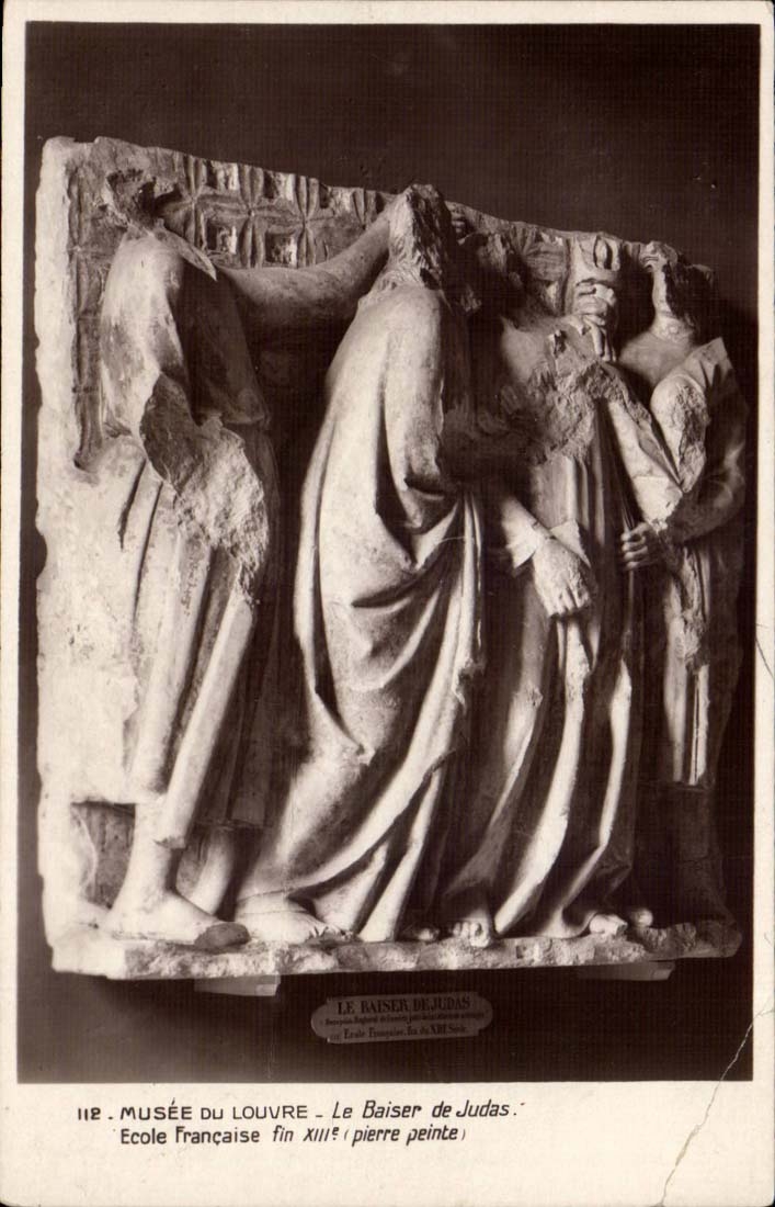 Paris - 1 - Luftschlitz - der Kuss Judas Ecole der Franzosen am Ende XIII der Schleifsteine gemalt - CPA