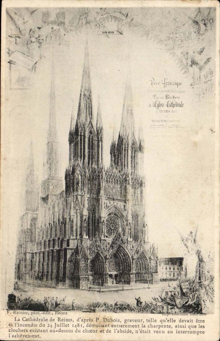 CPA die Kathedrale von Reims durch Dubois