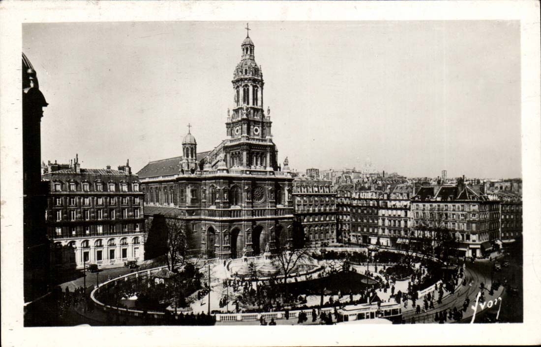 Paris - allgemeiner Garten und Kirche der Dreiheit - CPA
