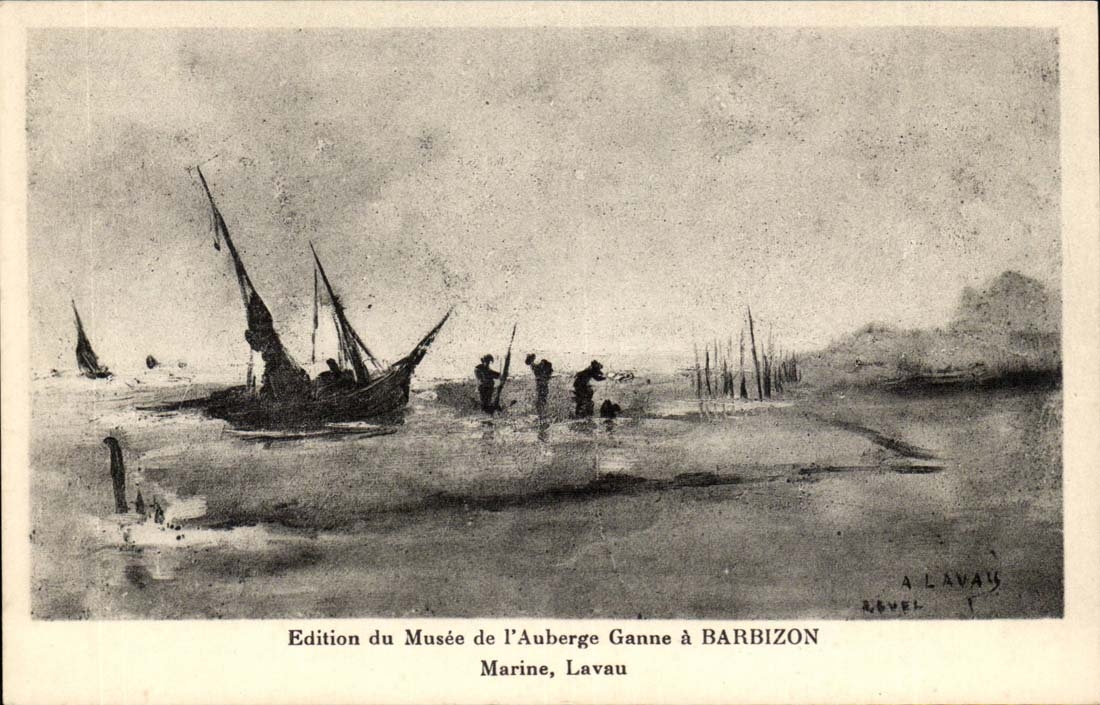CPA Musee of the Ganne inn has Barbizon Marine Lavau