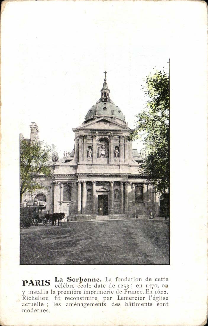 Paris CPA the Sorbonne (university univertsity)