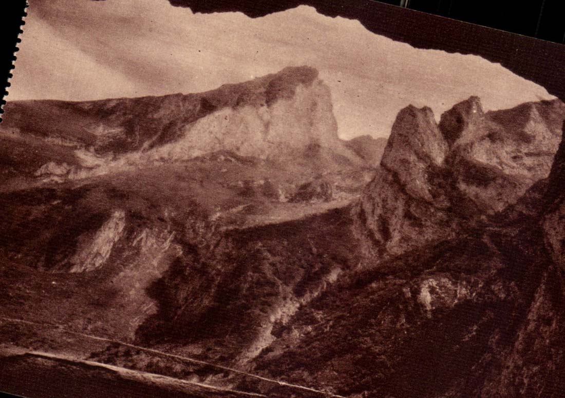 CPA thermische Strasse des Kragens von Aubisque am Ausgang des Tunnels