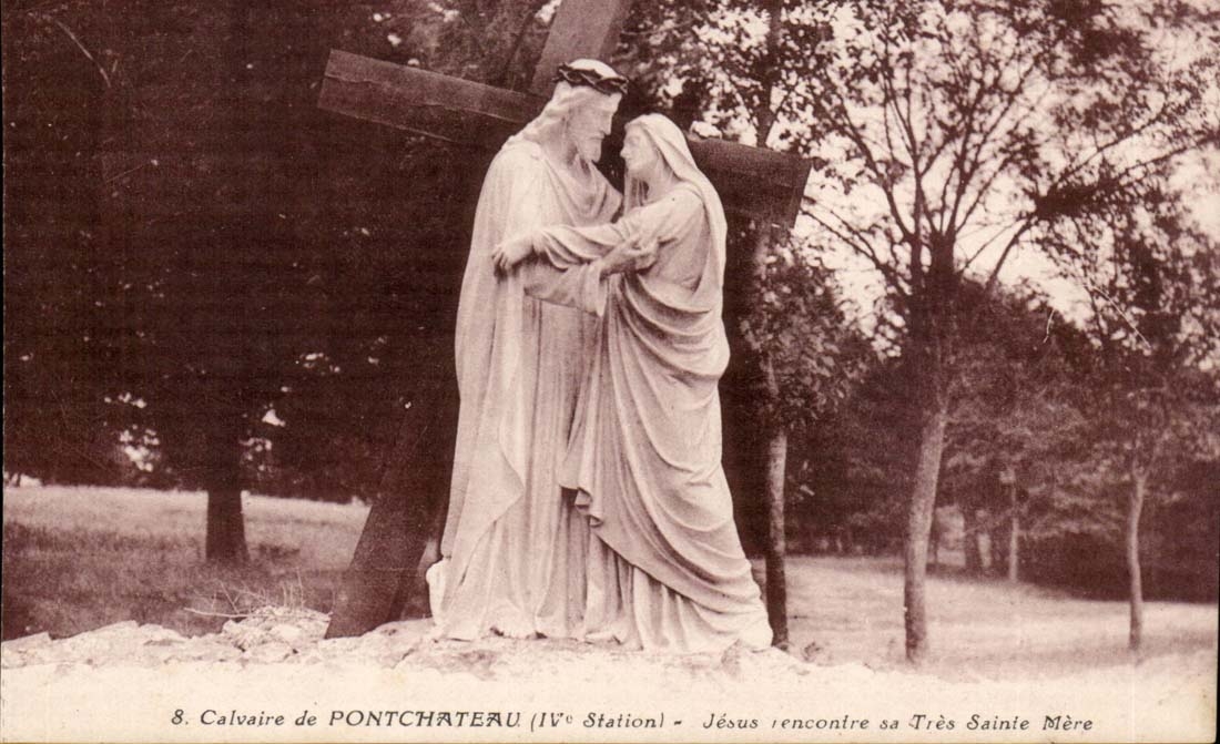 CPA Calvaire of Pontchateau Jesus meets his Mother Very Sainte