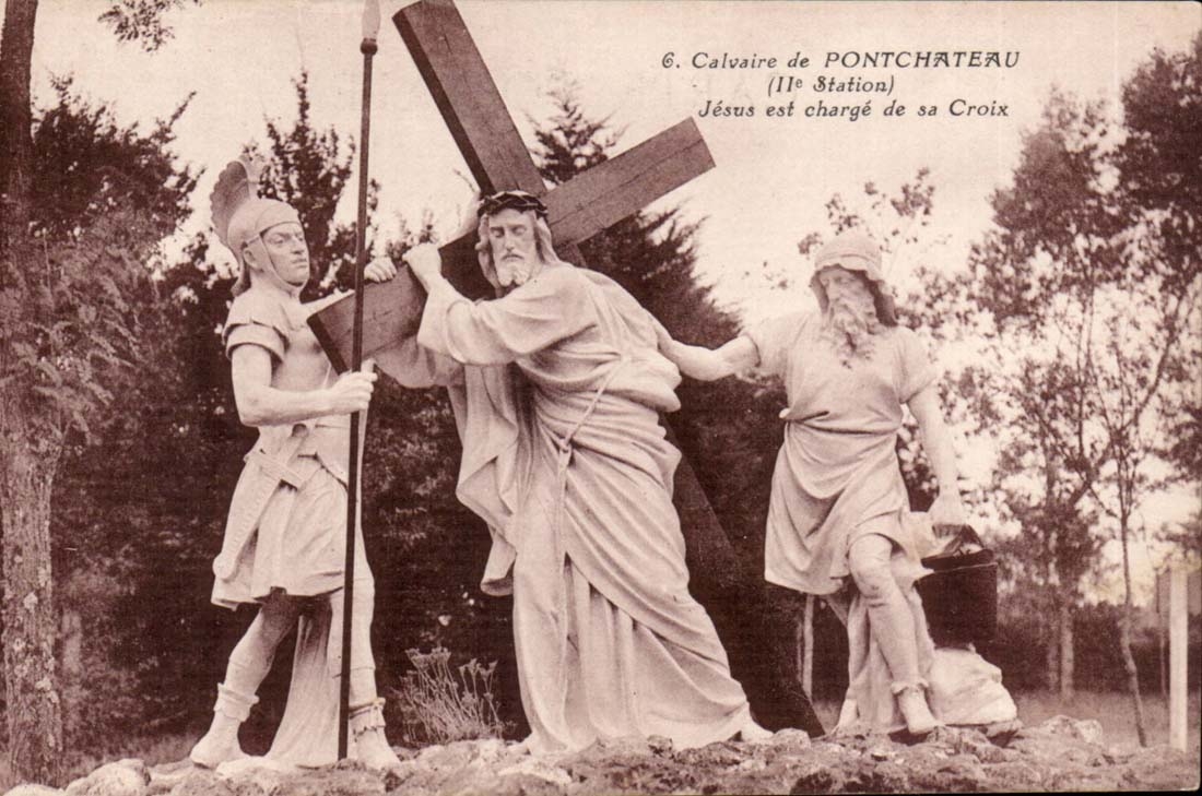 CPA Calvaire of Pontchateau Jesus is load of his cross