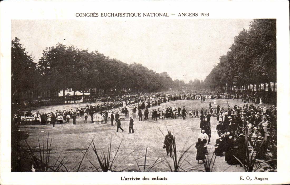 Eucharistic CPA Congers national Angers 1933 the arrival of the children