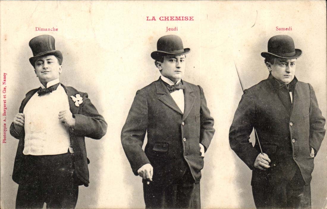 Fantasy - Man - the Shirt - Humor - Spic and span one Sunday - CPA