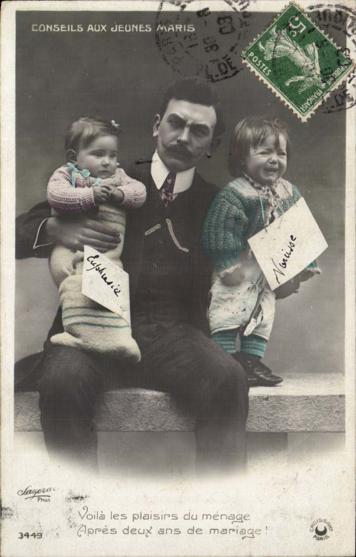 Fantasy - Children - Councils with the young Husbands - Here are pleasures of the marriage - CPA