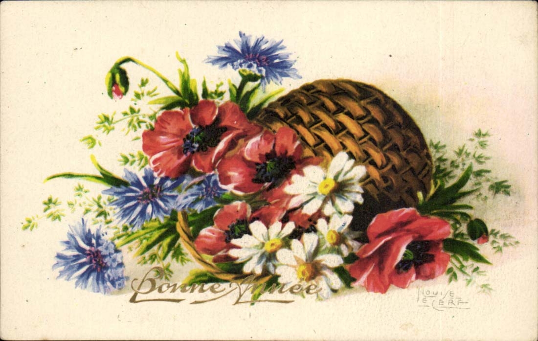 CPA Fantasy Happy New Year Flowers