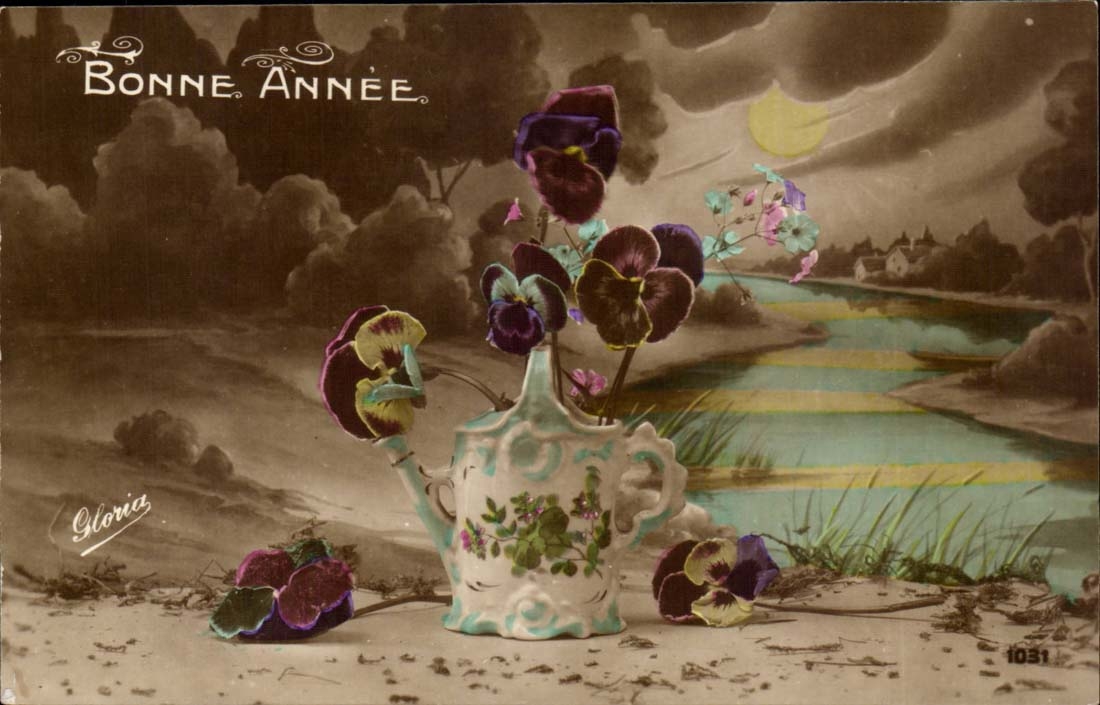 CPA Fantasy Happy New Year Flowers