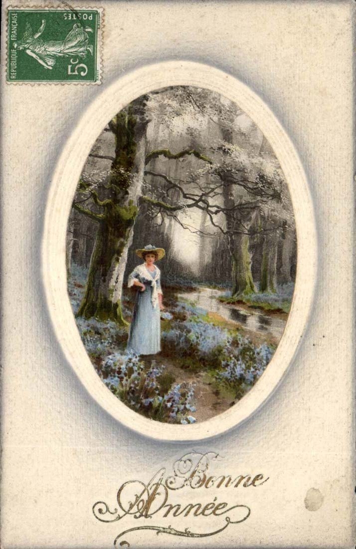 CPA Fantasy Happy New Year Woman (relief)