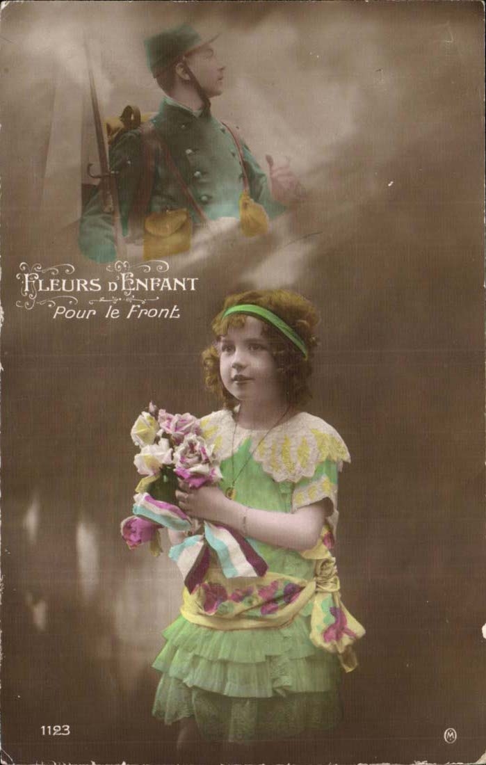 CPA Phantasie Blumen des Kindes fur das Gesicht