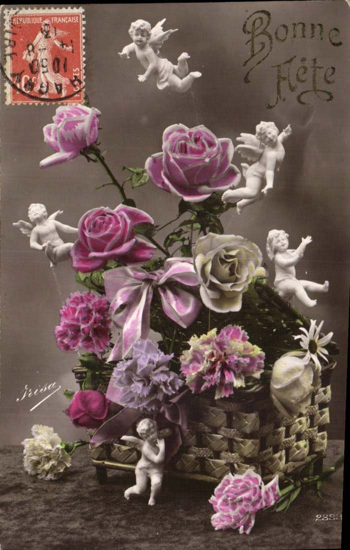 CPA Bonne imagination celebrates