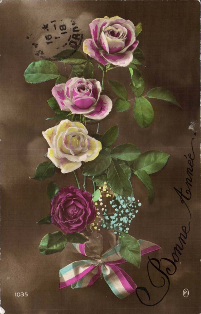 CPA Fantasy Happy New Year Flowers