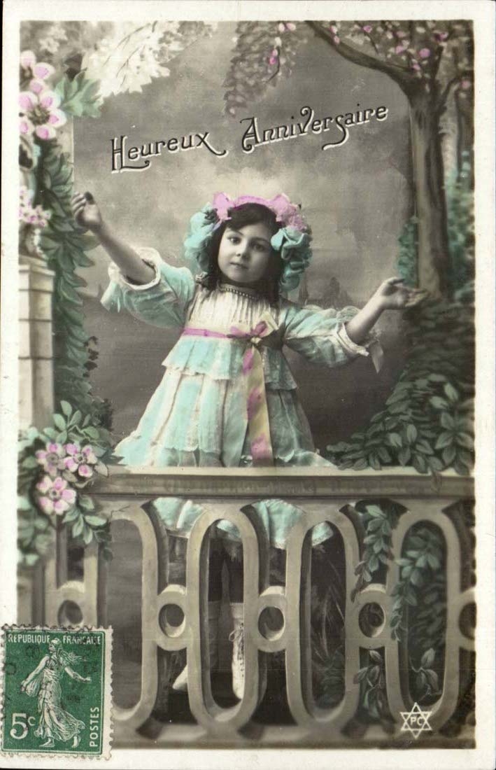 CPA Fantasy Happy Roses birthday Child