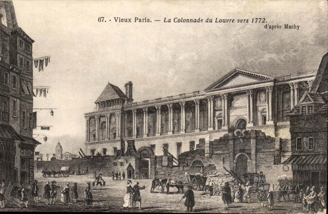 CPA History Paris Old man the colonnade of Loivre about 1772