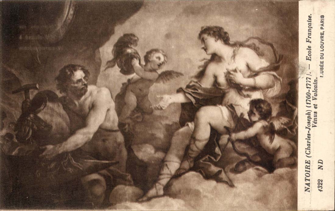 CPA Natoire Charles Joseph 1700 1777 Come French School and Vulcan