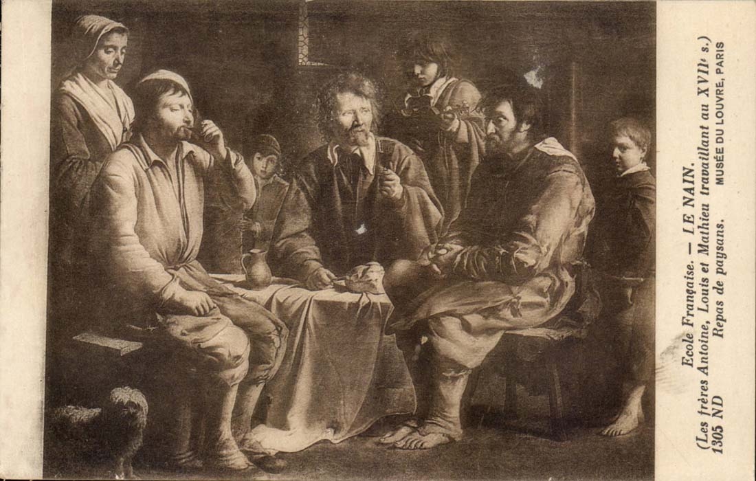 CPA French School the Dwarf the brothers Antoine Louis and Matheiu Meal the peasant ones