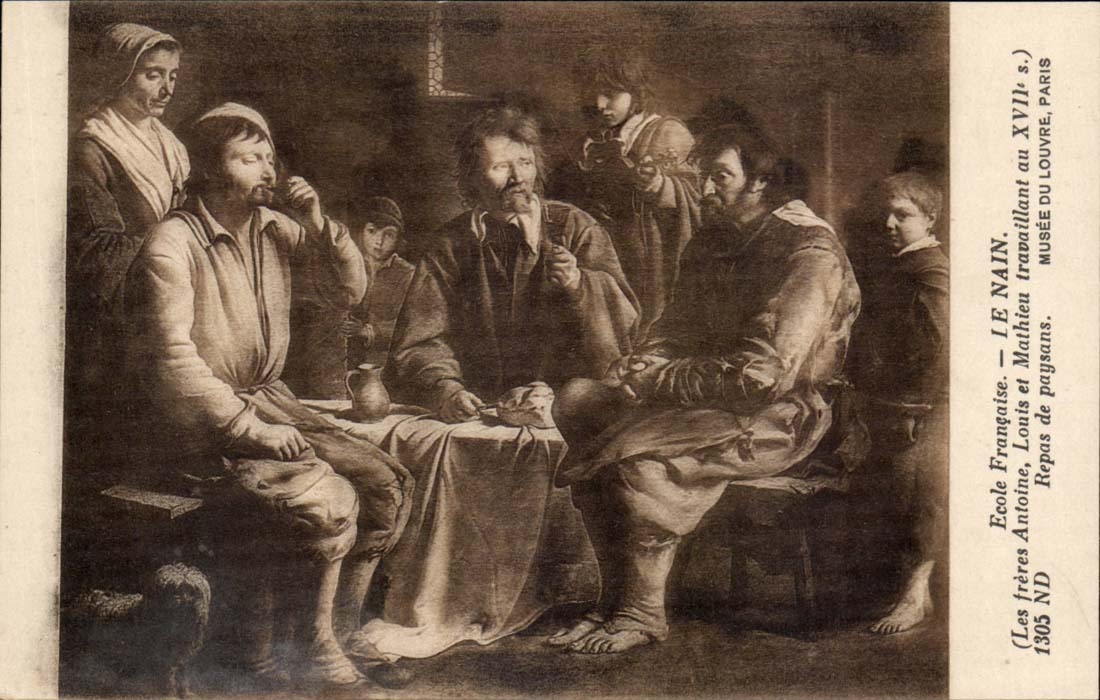 CPA French School the Dwarf Meal the peasant ones (folklore)