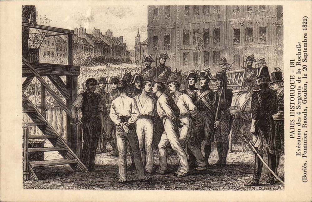 CPA Historical Paris History Execution of the 4 sergeants of La Rochelle 20 septmebre 1792