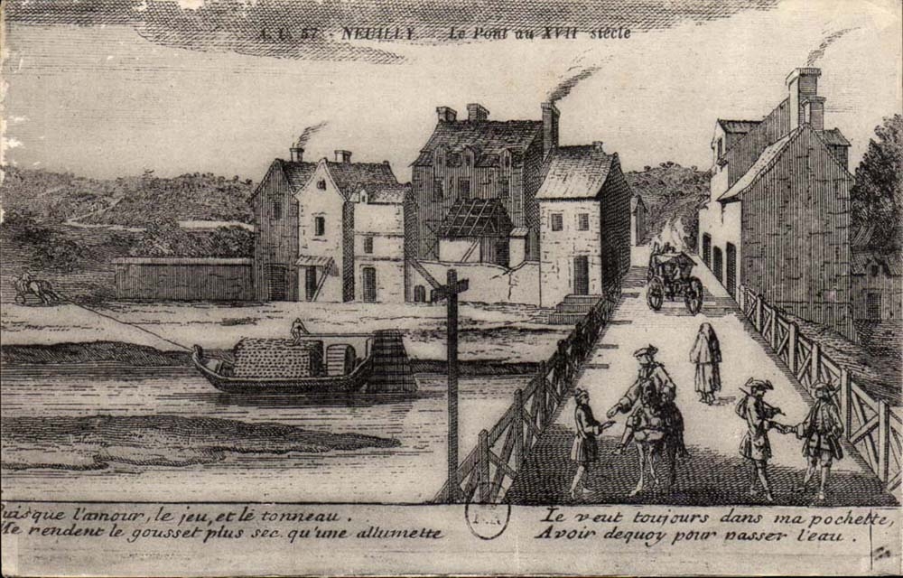 CPA NEuilly History the bridge with 18th