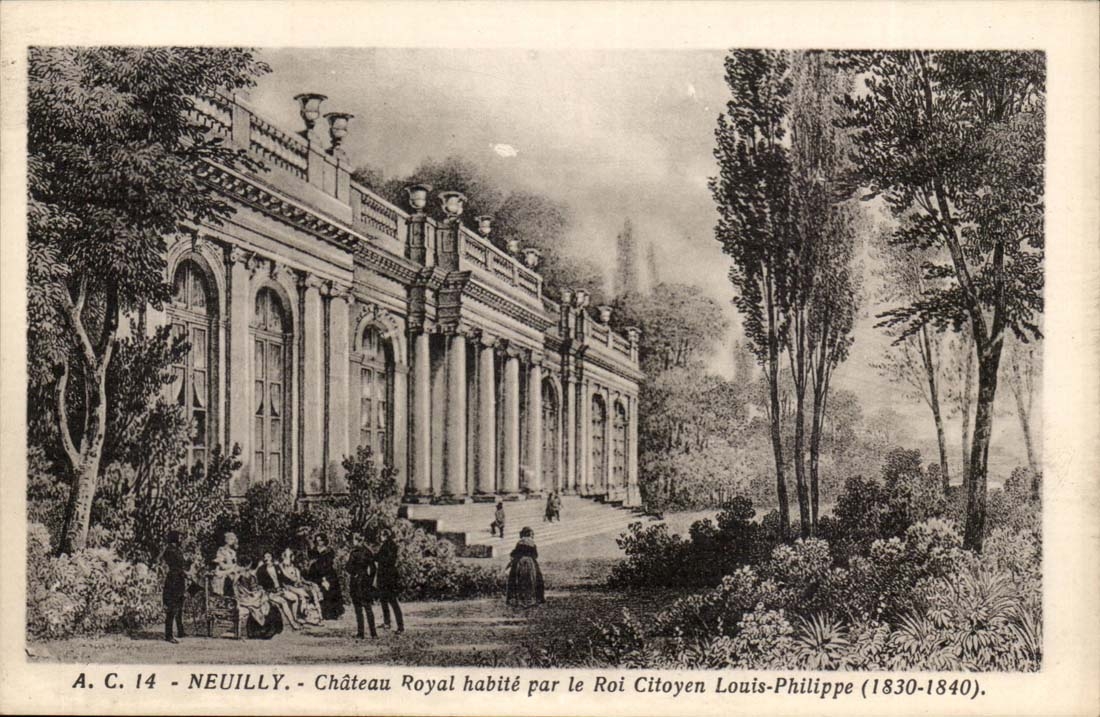 CPA Histoire NEuilly royal Castle lives by the king citizen Louis Philippe 1830 1840