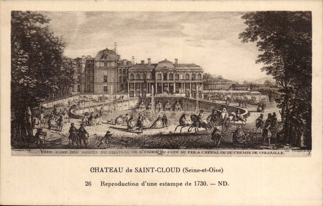 CPA Histoire Castle of Saint Cloud Stamps of 1730