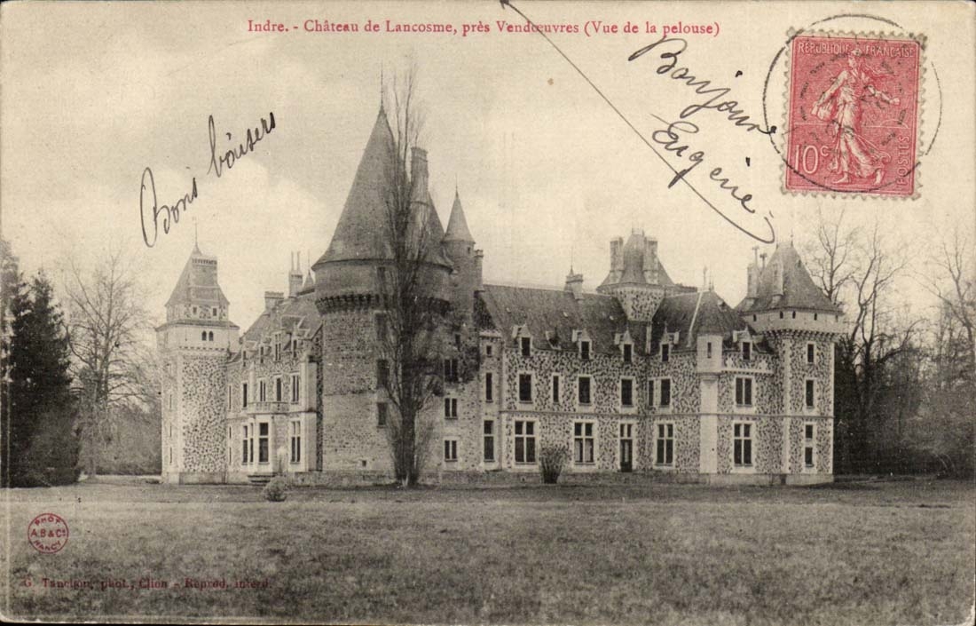 CPA Castle of Lancosme close Vendoeuvres (seen lawn)