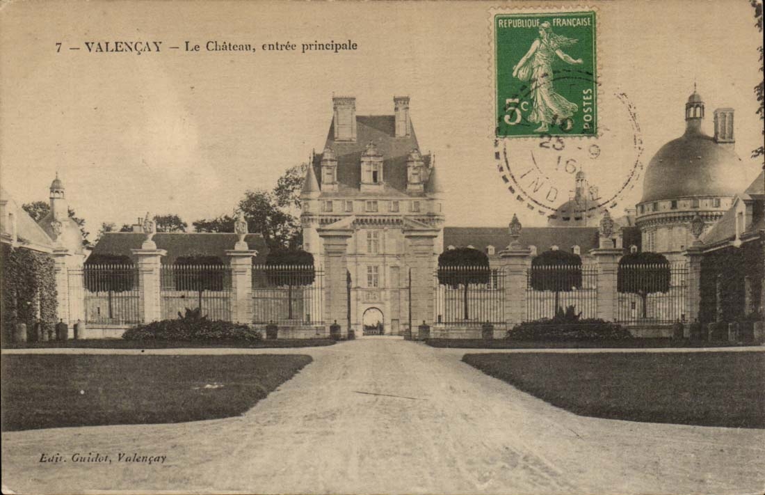 Valencay CPA das Schloss zwischen Direktion