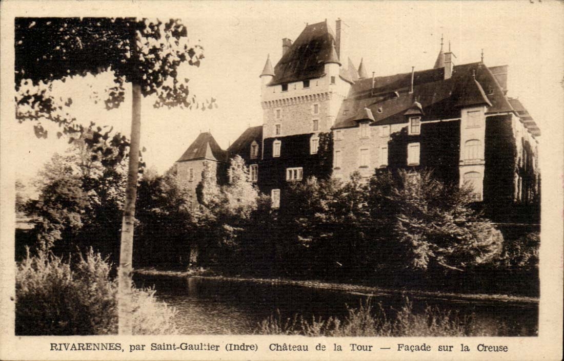 Rivarennes CPA durch Saint Gaultier Schloss der Aufsatz-Front auf dem hohlen