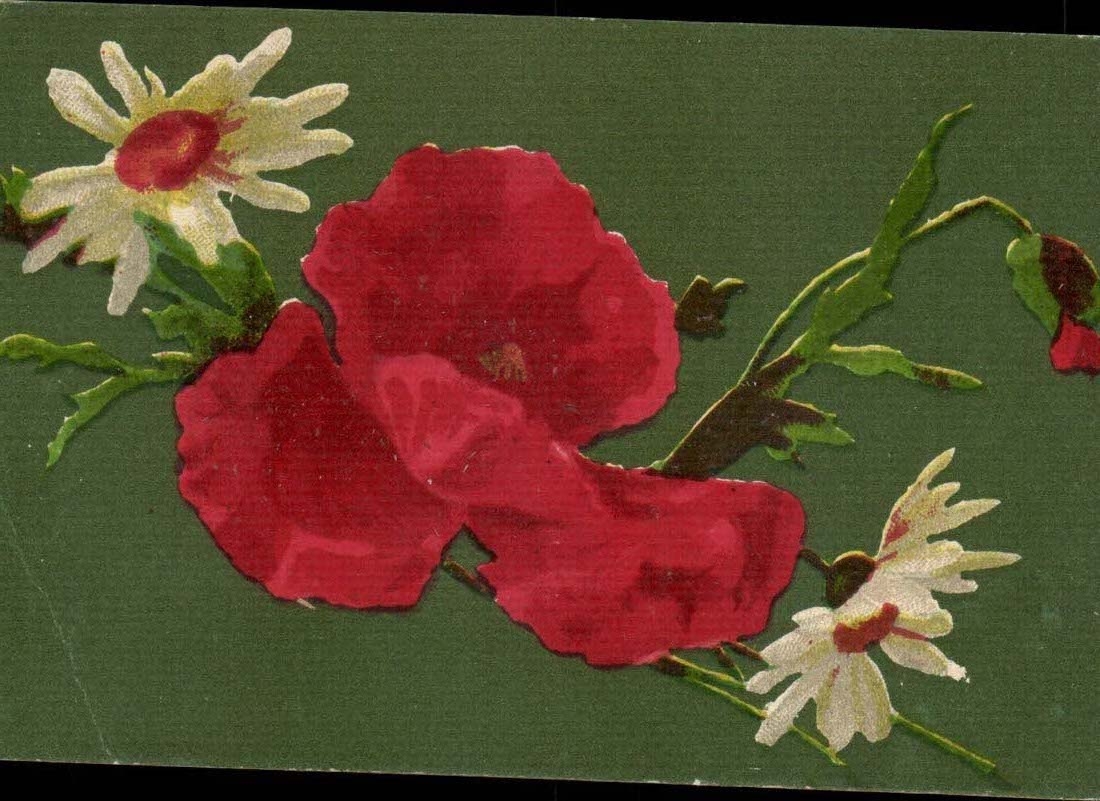 CPA Fantasy pink Wishes Good festival feurs