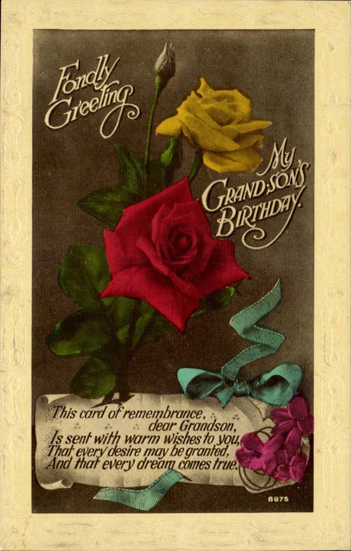 CPA Fantasy Fondly greetings large My son' S birthday Birthday