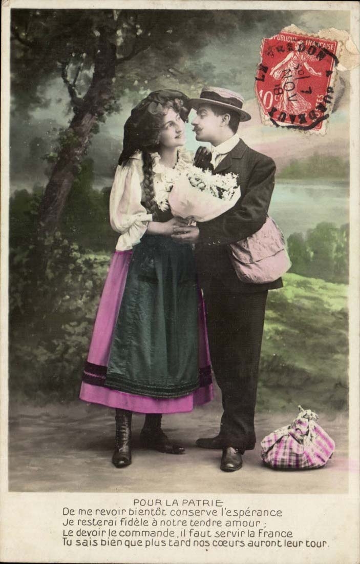 CPA Fantasy For the fatherland Alsace Elsass