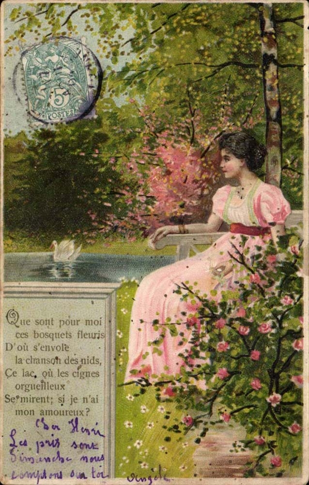 Fantasy CPA Woman Which for me are these cosquets flowered of or flies away has song of the nests (swan)