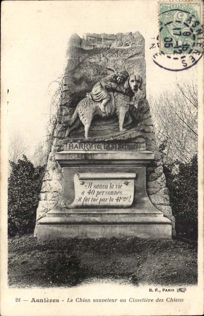 Asnieres CPA der Hunderetter mit dem Kirchhof der Hunde