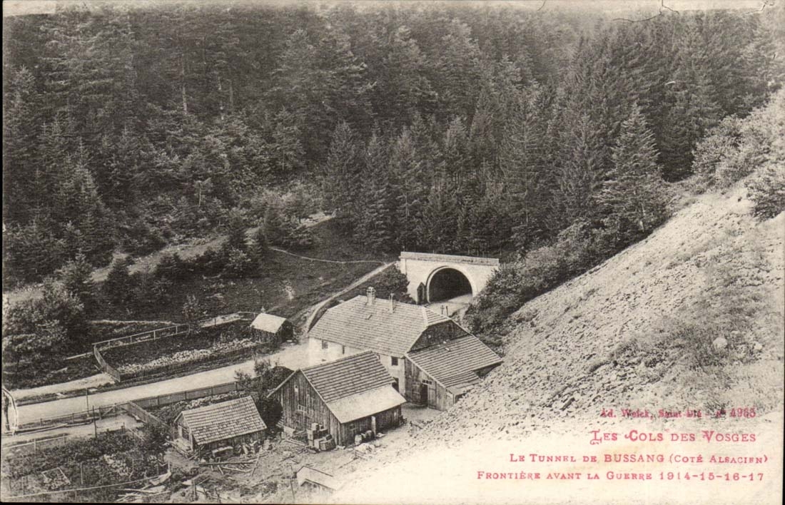 CPA Les cols des Vosges Le tunnel de Bussang (cote alsacien) frontiere avant la guerre