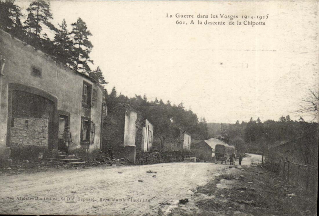 Der Krieg in den Vosges CPA mit dem Abfall der Wolbung