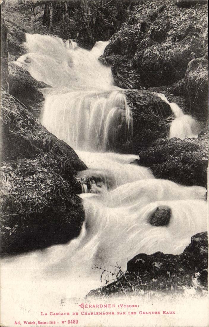 Gerardmer CPA the cascade of Charlemagne by large water