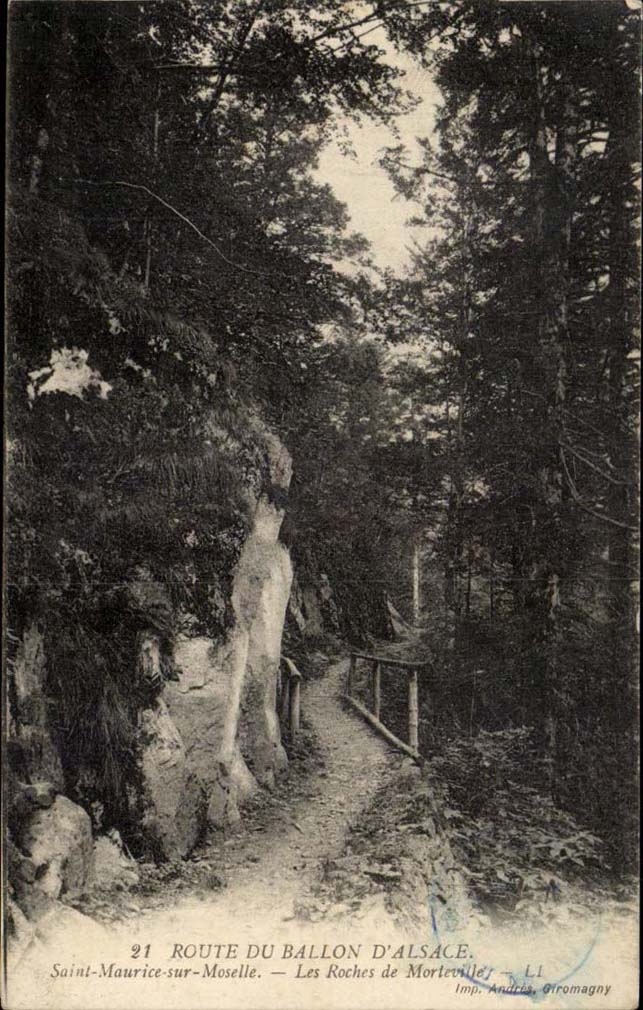 Du balloon von Elsass CPA Saitn Maurice verlegen auf den Mosel-Felsen von Morteville